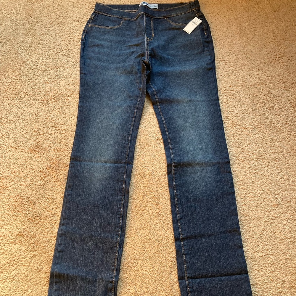 NWT girls xxl skinny pull on dark wash jeggings